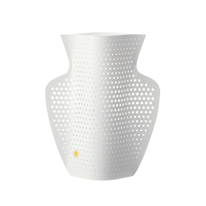 OCTAEVO｜PAPER VASE CYANO (Perforated, White)